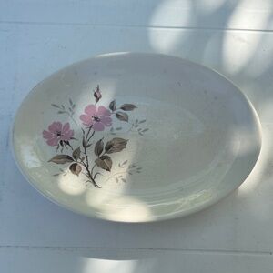 Vintage 60s Floral "Rose Sachet" Oval Platter by Taylor, Smith, & Taylor